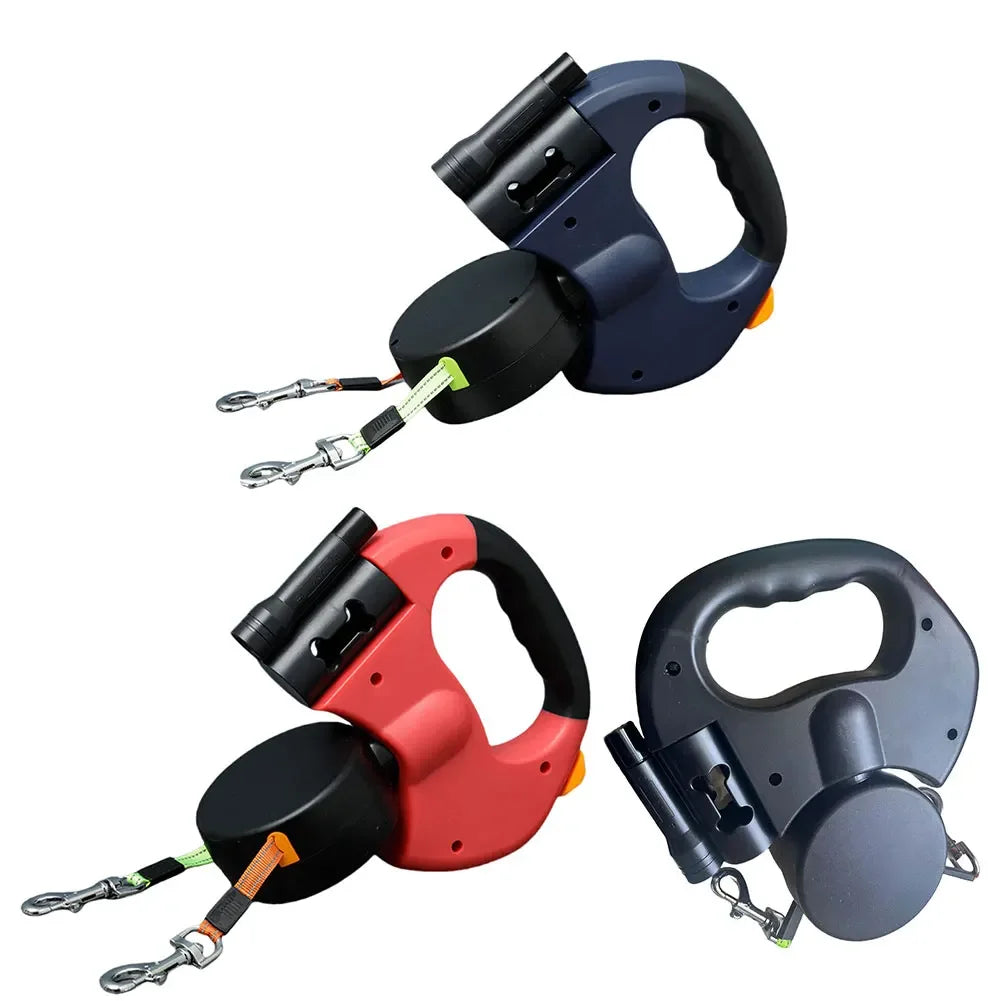 DOUBLE HEADED LED DOG LEASH – 360° TANGLE-FREE
