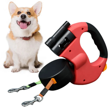 DOUBLE HEADED LED DOG LEASH – 360° TANGLE-FREE