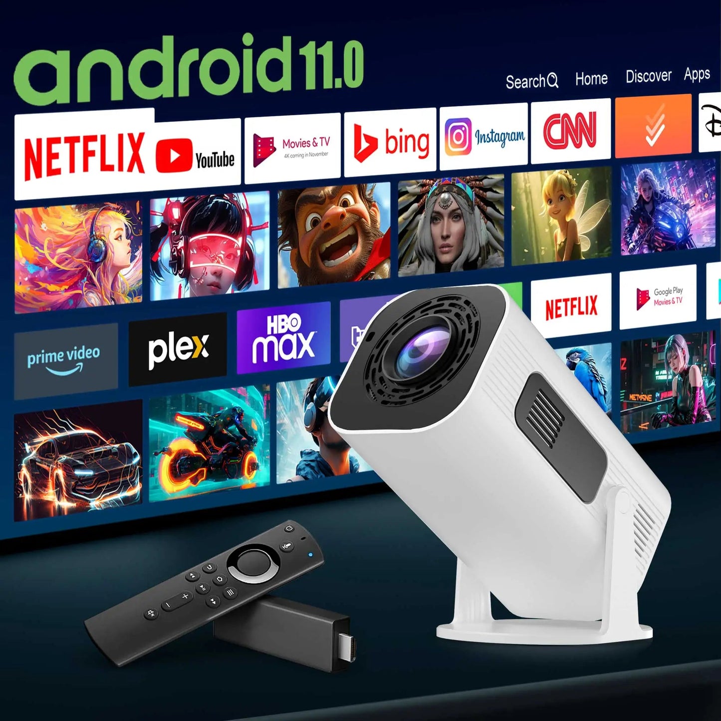SMARTBEAM 350 – 4K PORTABLE WIFI 6 MINI PROJECTOR WITH ANDROID 11