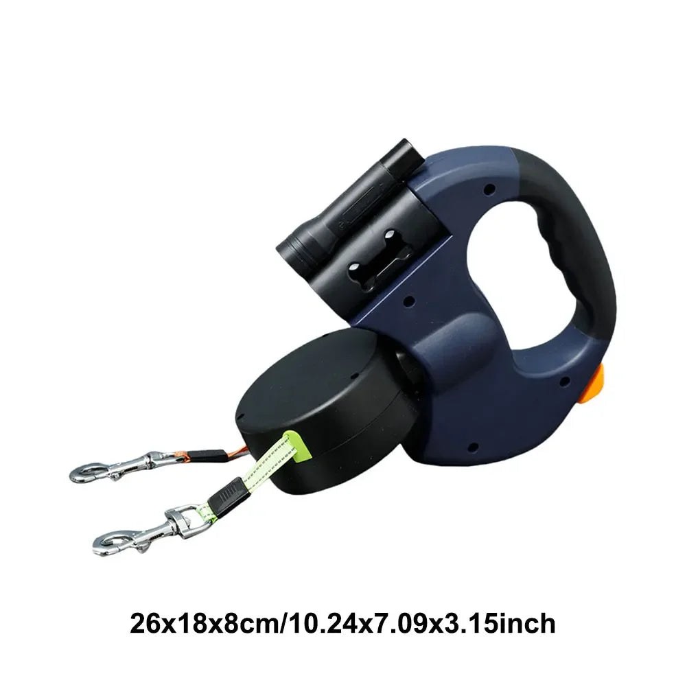 DOUBLE HEADED LED DOG LEASH – 360° TANGLE-FREE