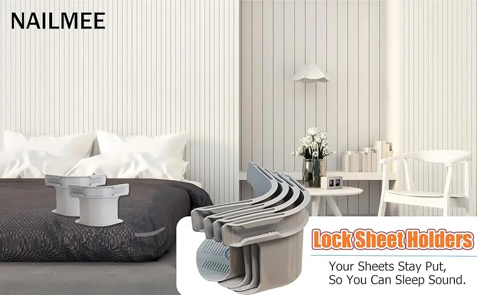 GRIPLOCK BED SHEET STRAPS – 4 PACK
