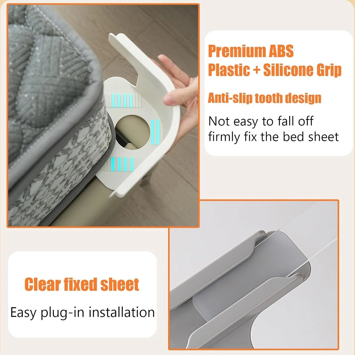 GRIPLOCK BED SHEET STRAPS – 4 PACK